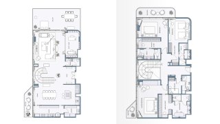 Планировка виллы 3 спальни в ЖК Anantara Mina Residences № 11011