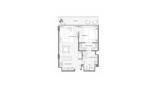 Apartment floor plan, 1 bedroom in Anantara Mina Residences No. 11008